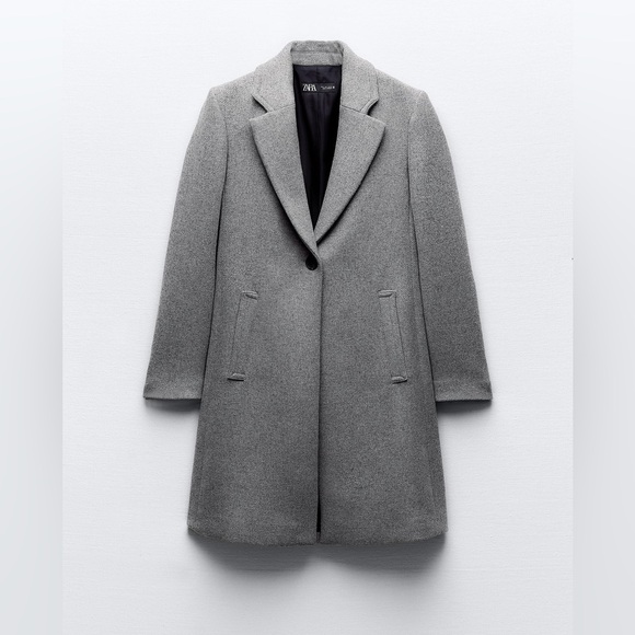 ZARA FELT TEXTURE COAT
GRAY SIZE XS - Picture 1 of 8